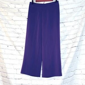 Mikane Purple Wide Leg Dress Pants Size 4 Excellent Condition
